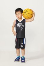 快船2号莱昂纳德童装篮球服幼儿园表演服比赛服套装背心6-18码