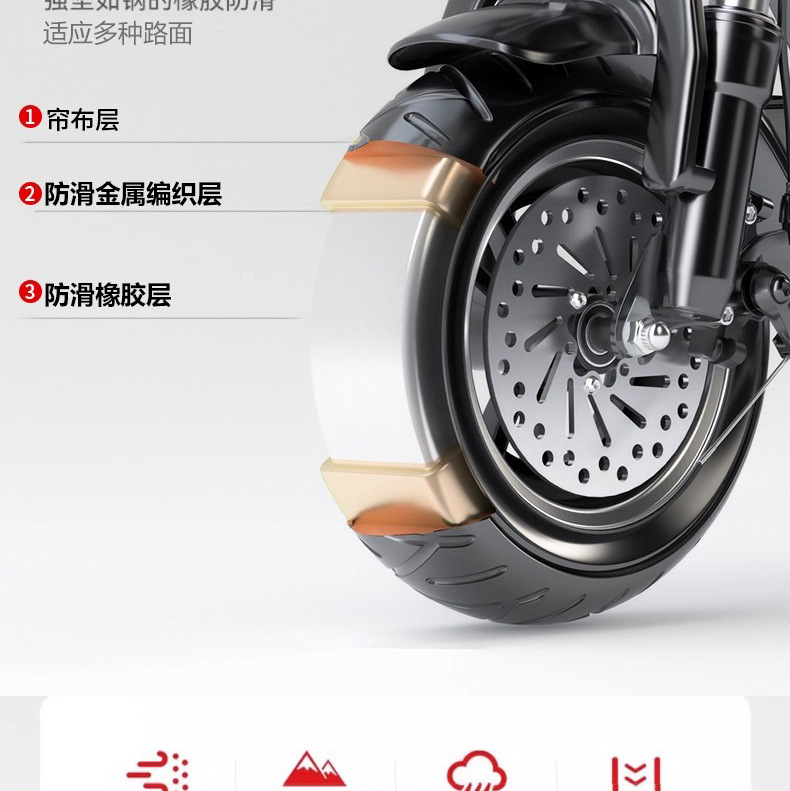 10-inch foldable electric scooter, small mini scooter, adult electric vehicle for transportation