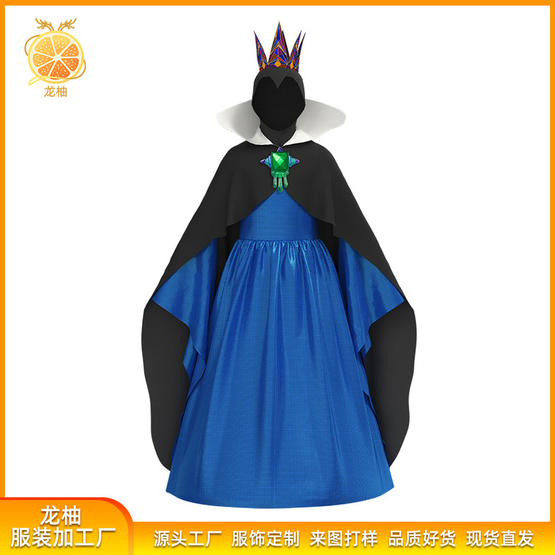 クロスボーダーハロウィン新白雪姫コスプレ衣装女王の毒ドレス子供マントパフォーマンス衣装|undefined