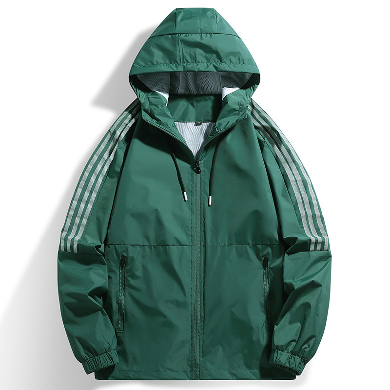 Tejido de nylon de alta calidad chaqueta deportiva chaqueta con capuz para hombre abrigo delgado al aire libre chaqueta casual para hombres image 2