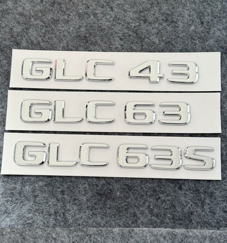 Mercedes-Benz car emblem, rear badge, E/C-Class, E300L/GLC/GLE/AMG/260L, alphanumeric and English lettering