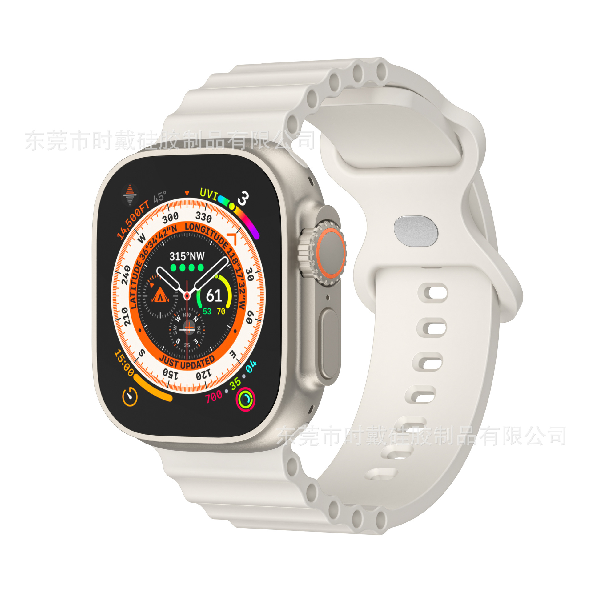 Nueva correa de reloj Apple adecuado para applewatch8 generación Ultra/4567 Marina hebilla correa de reloj de silicona