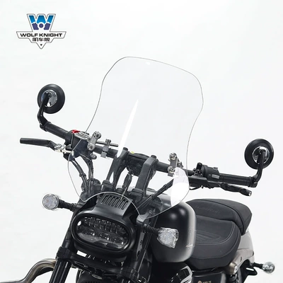 Motorcycle front windshield Qianjiang flash 350 front windshield - pc-board-shatter-resistant-flash-350-transparent-thickness-5mm-height-50cm