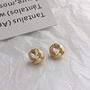 Retro silver needle, small minimalistic earrings, silver 925 sample