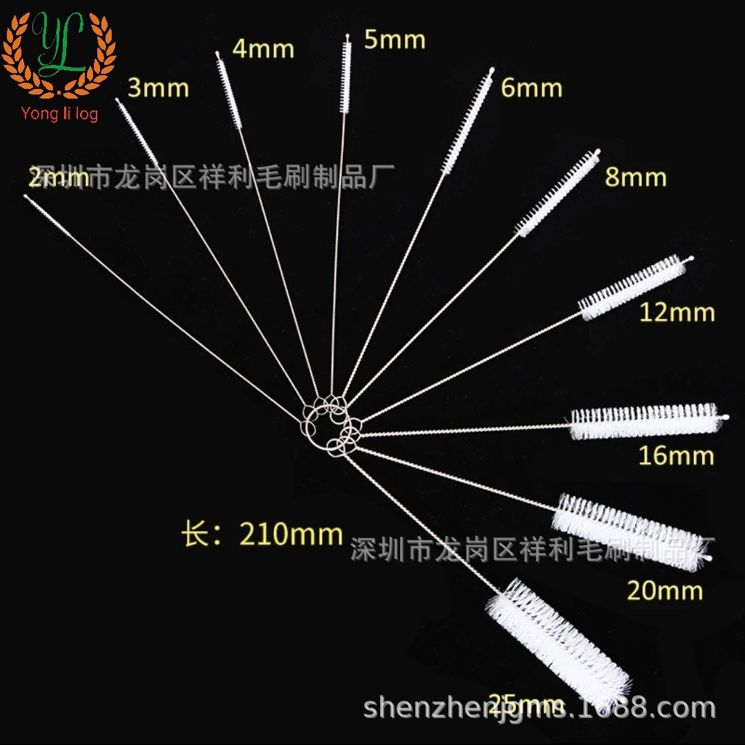 亚马逊 速卖通 跨境同款10件套不锈钢毛刷 厨房清洁刷 尼龙毛刷
