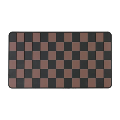 Car Anti-Slip Mat, Square Diamond-Shaped Car Accessories, Anti-Slip Center Console Decoration Mat, Car Center Console Anti-Slip Mat (Anti-slip mat) - quartet-black-brown-27-15cm