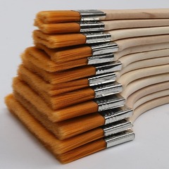Factory wholesale 1-12 inch nylon hair oil painting brushes 5mm thick wooden handle paint brush painting brush panel brush