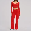 3109 long sleeves + 3109 bell bottoms – bright red
