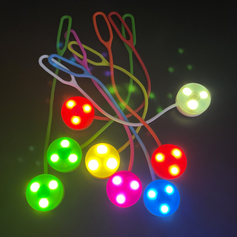 高亮圆形硅胶背包灯 led帐篷绳挂灯迷你背包灯自行车警示尾灯批发