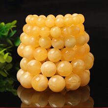 网红直播供货引流礼品俄料飘白花鸡油黄老蜜蜡琥珀手串男女款原石