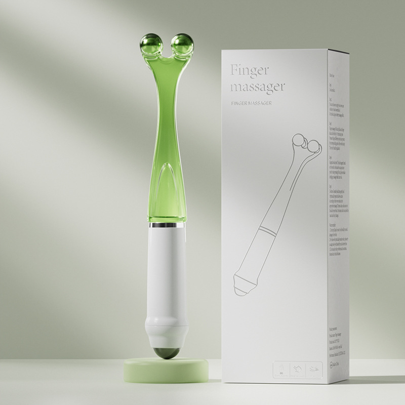 masajeador de rueda de dedo 4 abrazadera de perlas magnéticas masajeador de articulaciones de dedo tigre boca mano de cáñamo blanqueamiento mano delgada 5 perlas masajeador varilla