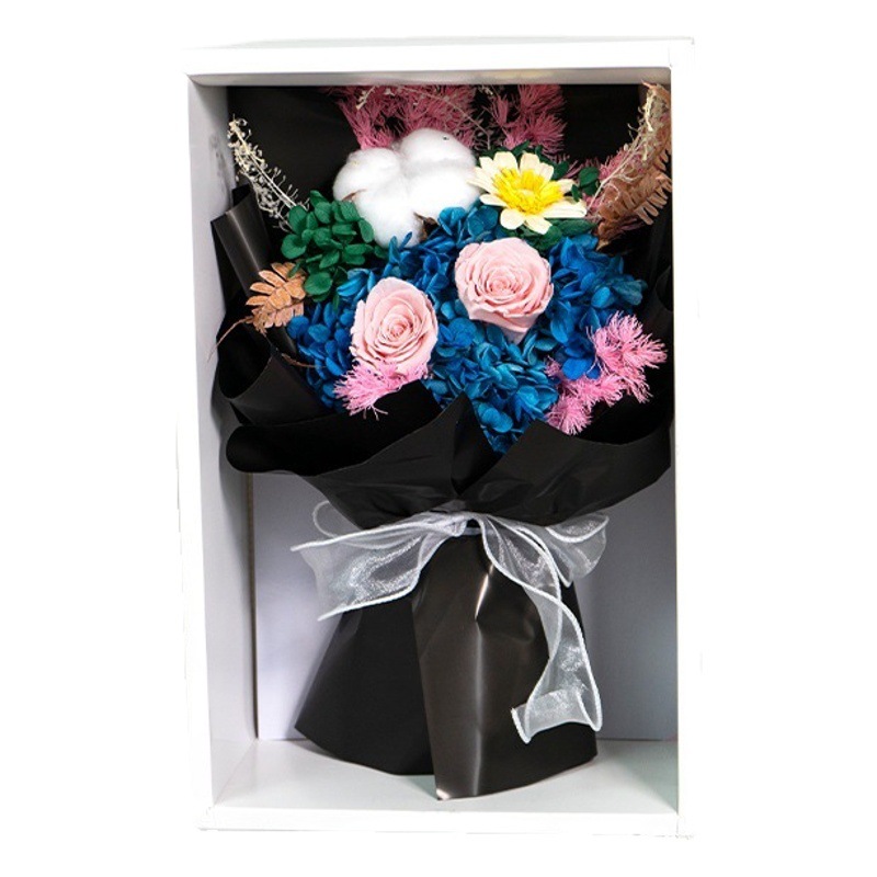 Rosa eterna ramo Regalo de Cumpleaños creativo qixi regalo del día de San Valentín flor eterna para maestro hecho a mano