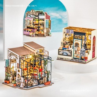 Creative Flower House diy House Stereo Assembled Model Handmade Cabin House Gift Birthday Art Ruostate Kai Free Shipping