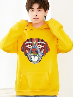 Cross-Border European and American Men's Sweatshirts, Hoodies, Autumn and Winter Trendy Loose Youth Simple Printed Jackets and Tops