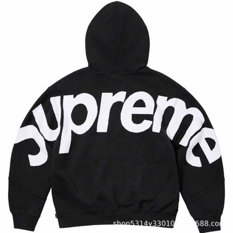 Supreme Arc Logo Fleece Jacket Black