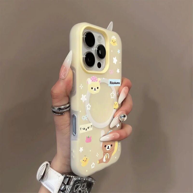 卡通小熊适用iPhone16/15pro手机壳14二合一13pro磁吸14p果冻壳12|undefined