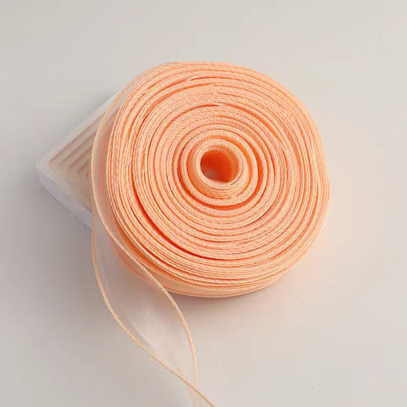 Flor con sombra Cinta coreana Correa de gasa de cola de pez lisa Cinta floral Bowknot Cinta ondulada Ramo de flores