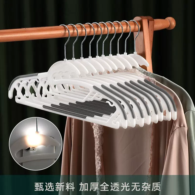透光新料防滑衣架家用挂衣防滑无痕不起肩包晾晒衣服架整理师专用