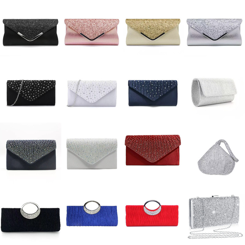 Cross-border Explosions European and American Fashion OL Gift Pack Elegant Luxury Diamond-encrusted Banquet Bag Celebrity High-class Evening Banquet Bag