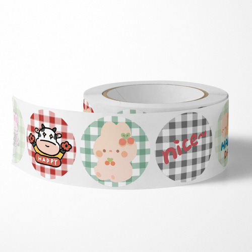 500 pieces/roll bear cute stickers thank you sealing stickers ins cartoon style packaging decoration DIY handbook stickers