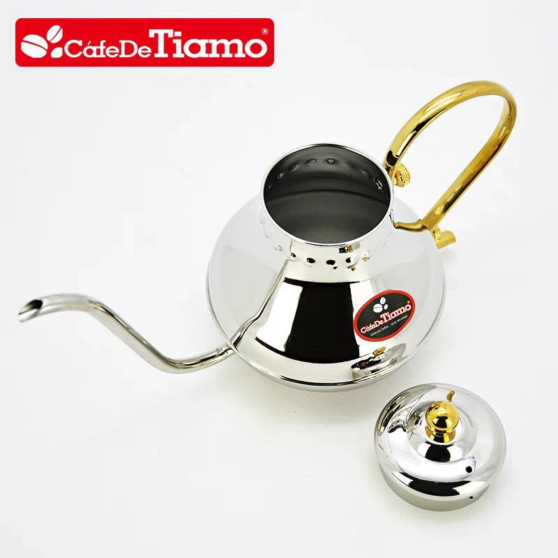 Кофейник Tiamo из нержавеющей стали, ретро чайник