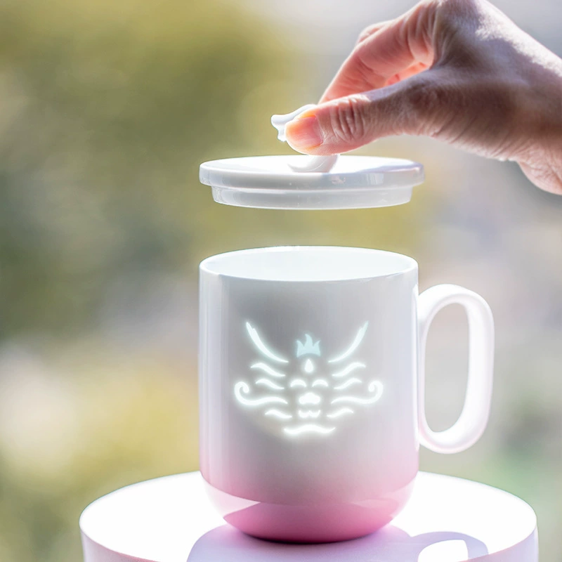 合燊 Новый керамический продукт Jingdezhen чашка зодиака подарок высокий вид красная и синяя CP пара кружка с крышкой чайная чашка