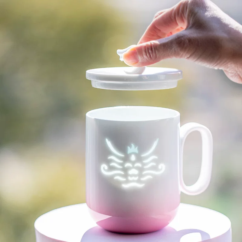 合燊 Новый керамический продукт Jingdezhen чашка зодиака подарок высокий вид красная и синяя CP пара кружка с крышкой чайная чашка