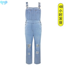 Jeans Washed Cut Out Women's Jumpsuit Strappy Pantsţѝˮ