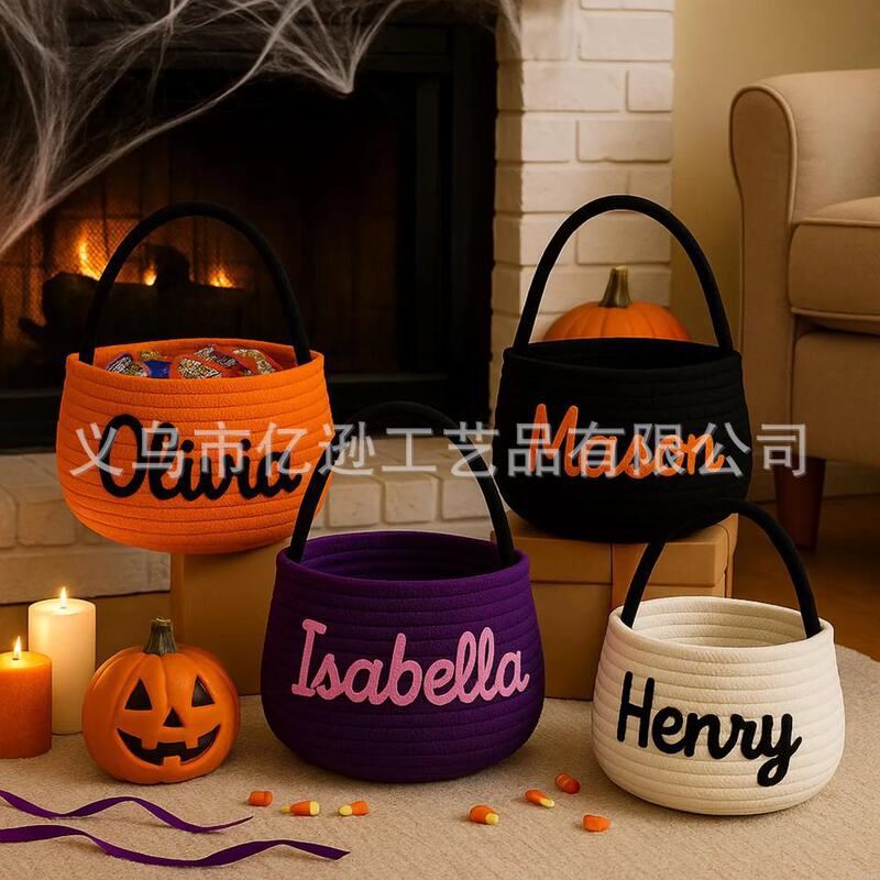 Etsy Amazon Personalized Name Storage Halloween Trick-or-Treat Basket can be used as a DIY portable storage basket Etsy Amazon Personalized Name Storage Halloween Trick-or-Treat Basket can be used as a DIY portable storage basket