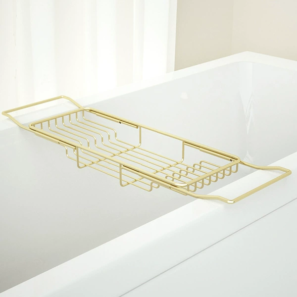 Stainless steel bathtub rack-A style gold
