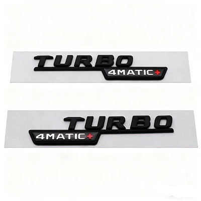Logo Turbocharged Car Logo – Body sticker - turbo4matic-glossy-black-pair-flat