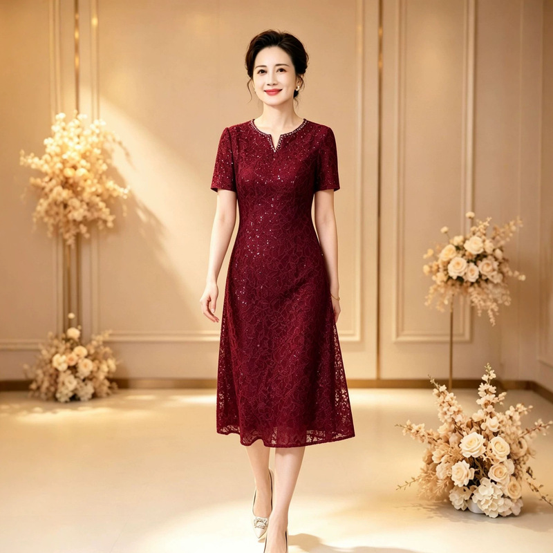 nrm8072 Mother-in-law wedding dress lace wedding gown 2026 new style elegant mother's dress nrm8072 Mother-in-law wedding dress lace wedding gown 2026 new style elegant mother's dress