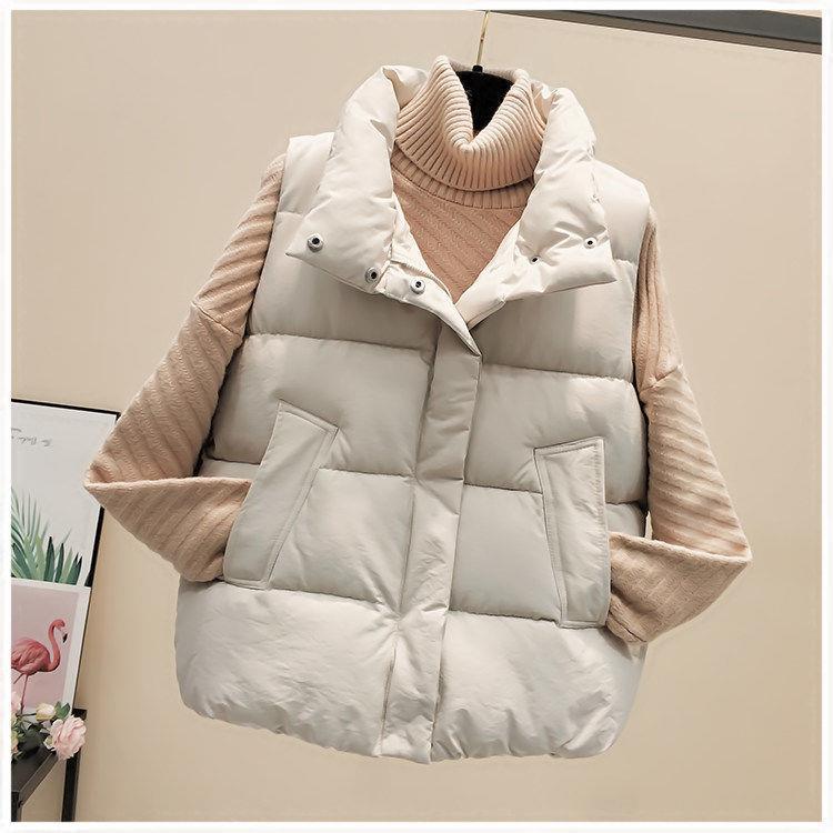 Chaleco de plumón para mujer, talla grande, corte holgado, ropa exterior, nuevo estilo otoño-invierno 2025, chaqueta sin mangas. image 7