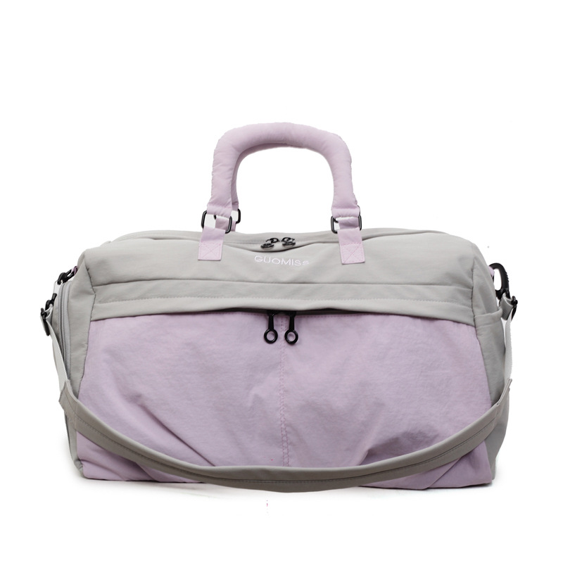 Bolsa de viaje de damas, bolsa de embarque de alta capacidad, bolsa de transporte de corta distancia, bolsa de fitness ligera, separación seca y húmeda.