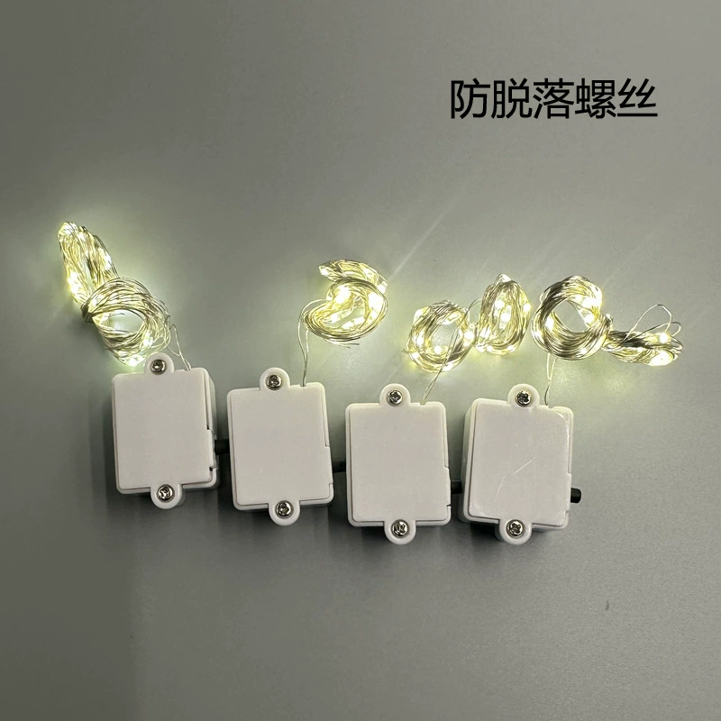 Антивандальные анти-выпадающие винты маленькая белая коробка светодиодная пуговица аккумулятор медный провод струнная лампа цветочный торт подарочная коробка декоративный свет