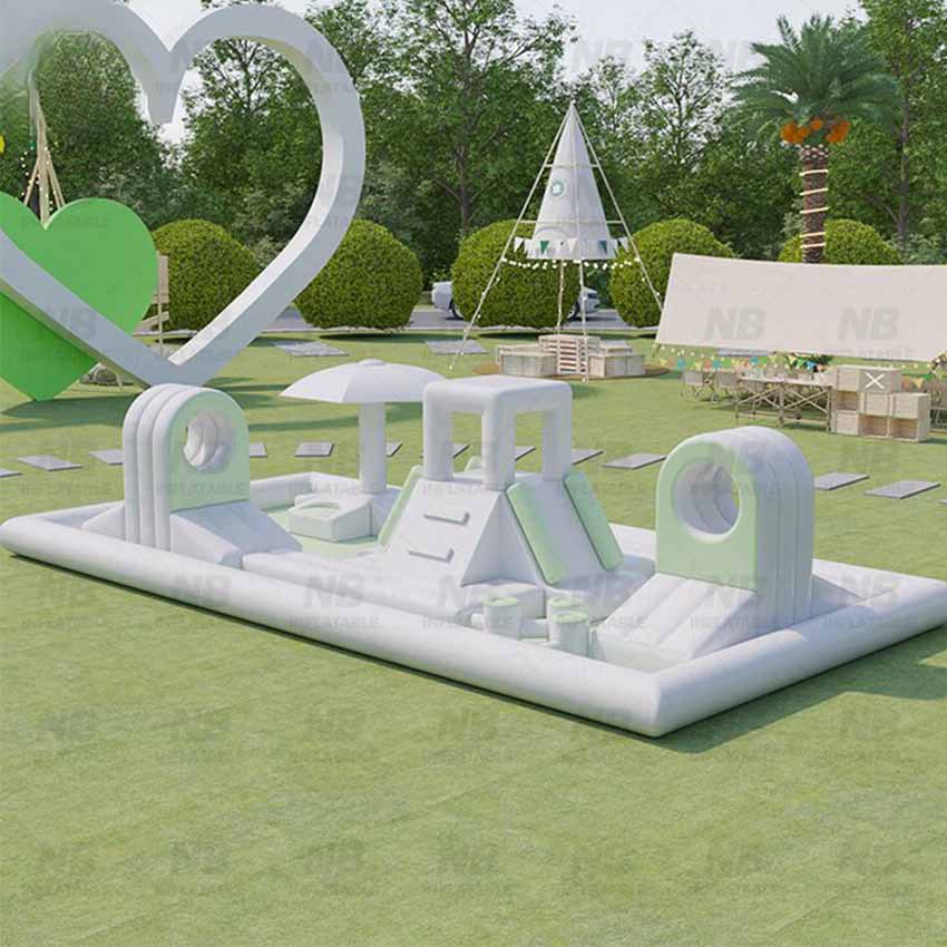 Trampolín inflable castillo inflable europeo al aire libre blanco boda trampolín fabricantes de modelo de aire al aire libre propuesta fiesta de cumpleaños