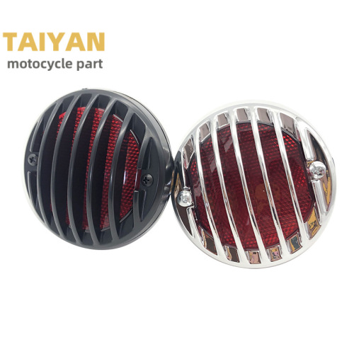 Motorcycle retro fence metal taillight Harley XL883 cruise prince fence circular large taillight brake light