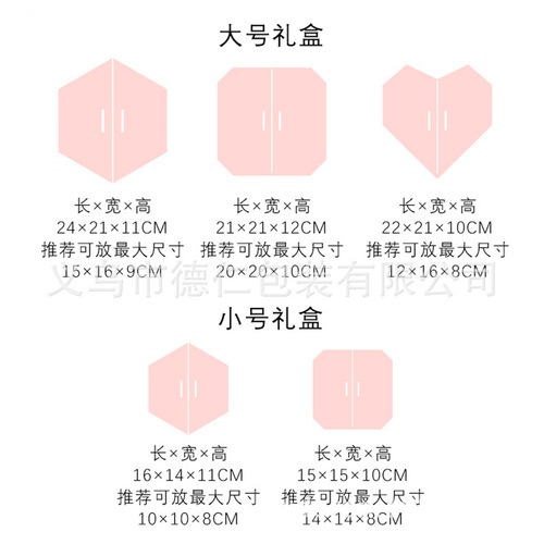 Octagon and Hexagon Maid of Honor Gift Box with Cosmetics, Birthday Lipstick and Candy Packaging Gift Box