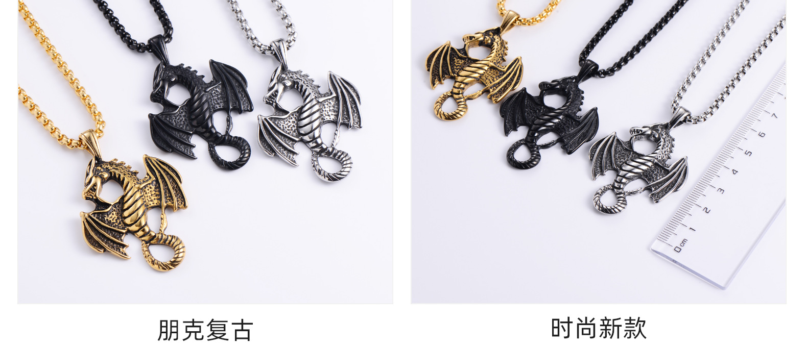 13g Weight 18K Gold Plated Plating Material No Inlaid Inlay Material 304 Stainless Steel Chain Material 304 Stainless Steel Material Animal Pattern Men'S Gender Animal 304 Stainless Steel No Inlaid 18K Gold Plated Men'S 7