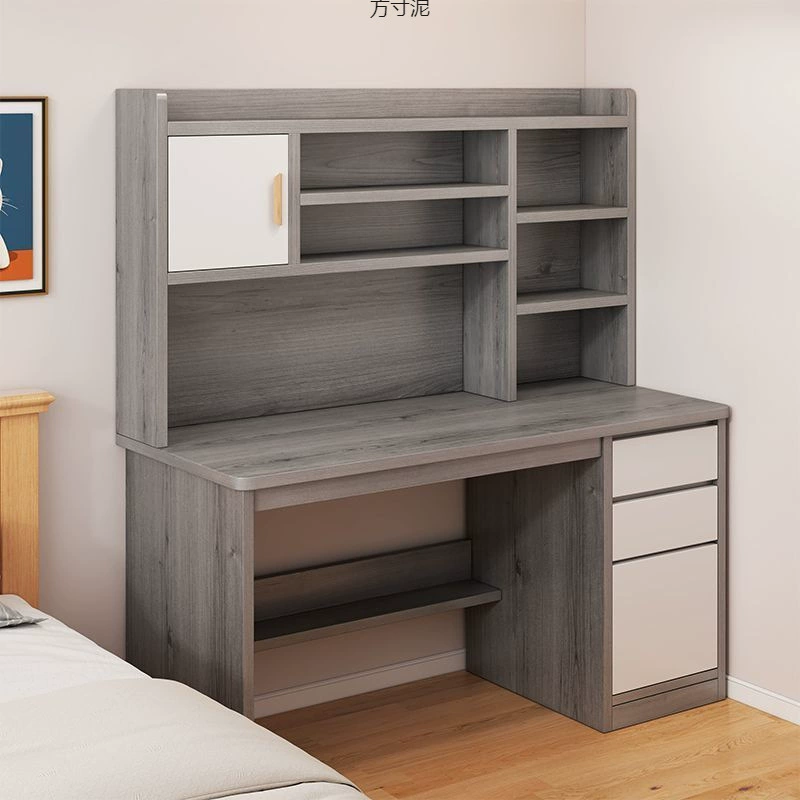 Настольная книжная полка, встроенный стол с книжным шкафом, простой домашний стол для учебы и письма для студентов, компьютерный стол, рабочий стол