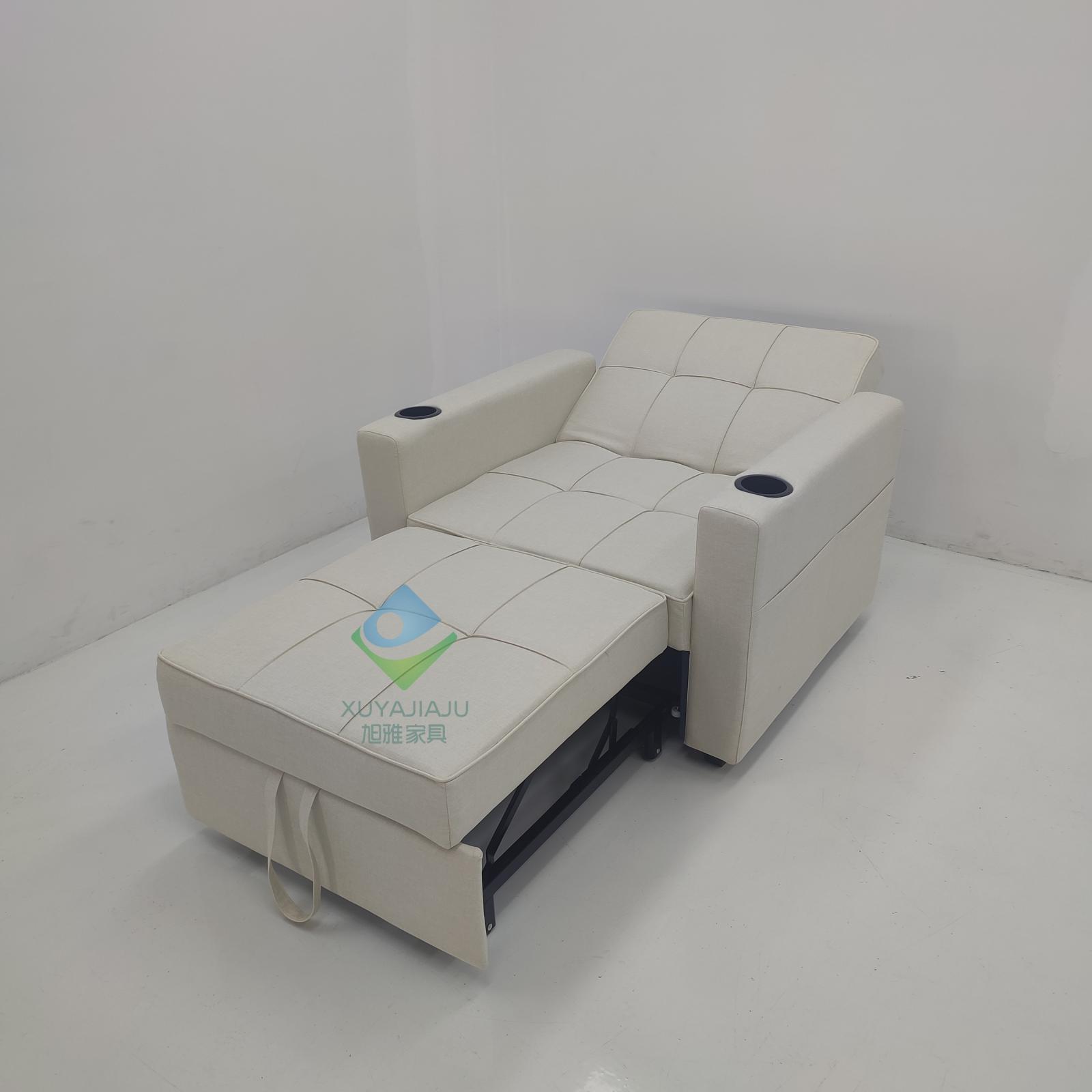 Sofá cama de algodón multifuncional de negocios sala de estar oficina almuerzo artefacto con porta tazas sofá cama de cine privado