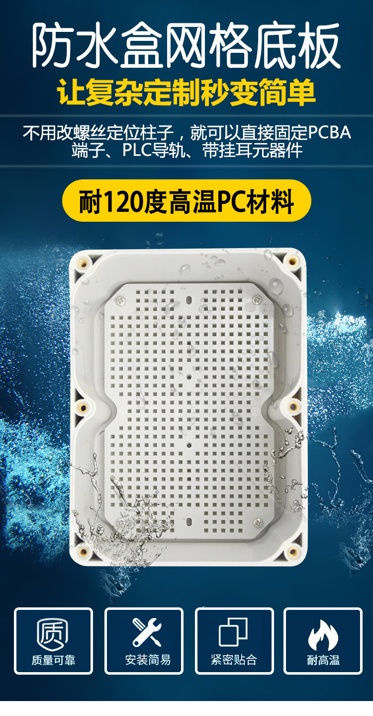 PC蜂窝底板塑料户外防水盒安装底板电源元器件网格固定接线背板子-阿里巴巴
