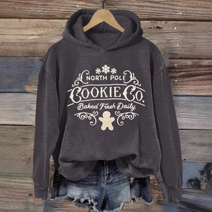 Simple Letter Multicolor Series Women Pullover Sweat 3D Digital Printing Loose Casual Non-Drawstring Hooded Top