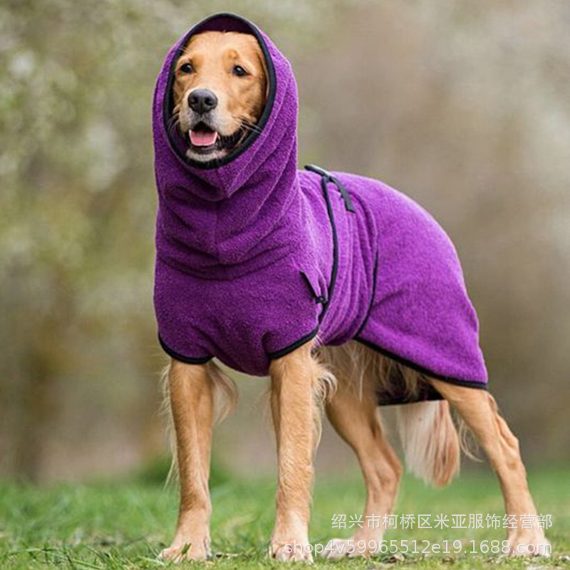 Europa y América nueva correa hebilla perro engrosada ropa de abrigo Amazon pullover ropa para perros de color sólido para mascotas