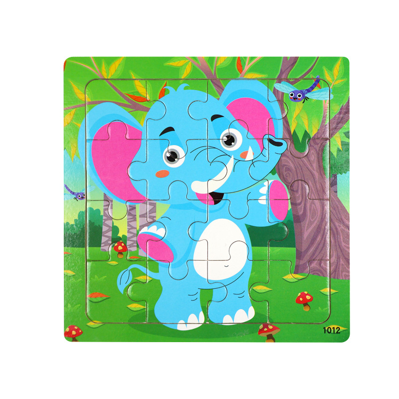 Puzzle plano de madera para niños pensamiento lógico juguetes de entrenamiento de mano movimiento fino