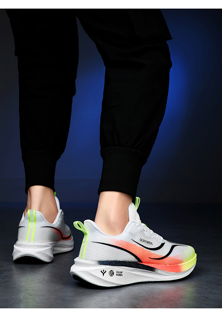 Carbon Plate Running Shoes Breathable Shock Absorbing Trainers_voghion.com