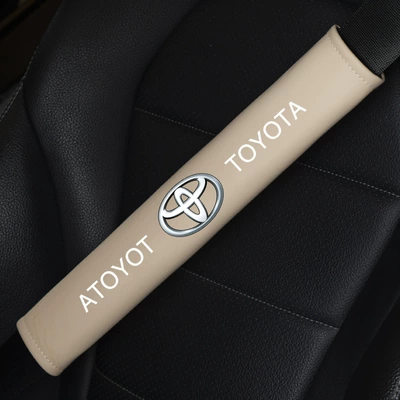 Breathable Seatbelt Shoulder Cover, Seat belt shoulder pad - toyota-shaohua-apricot-pair-6x38cm
