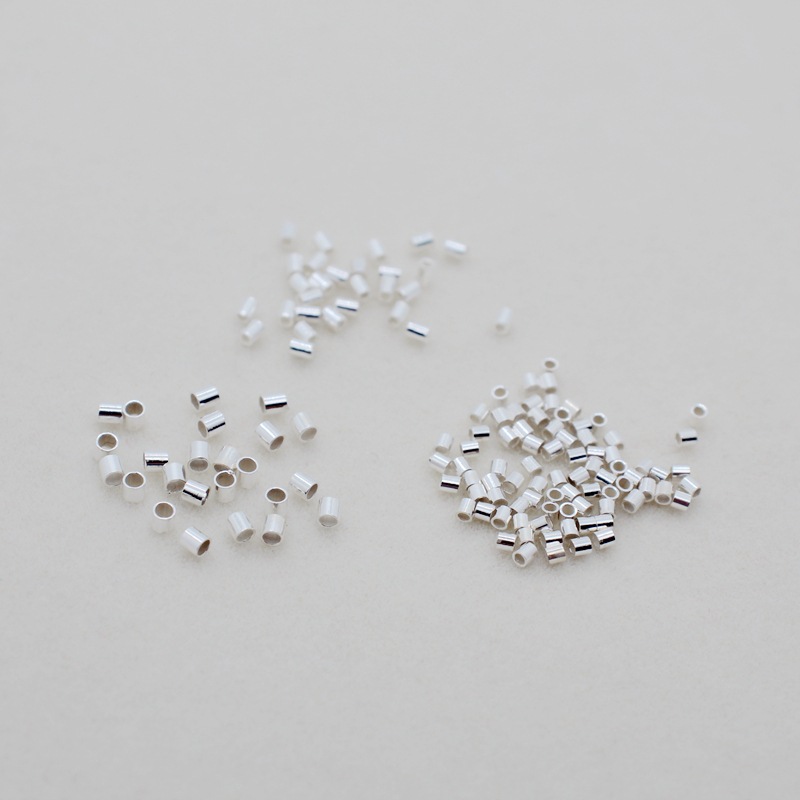 Diameter 2mm Jewelry Making Size 10 Pieces 1 Piece Diameter 2mm Hole 1~1.9mm 925 Sterling Silver Geometric DIY Jewelry Accessories Beads