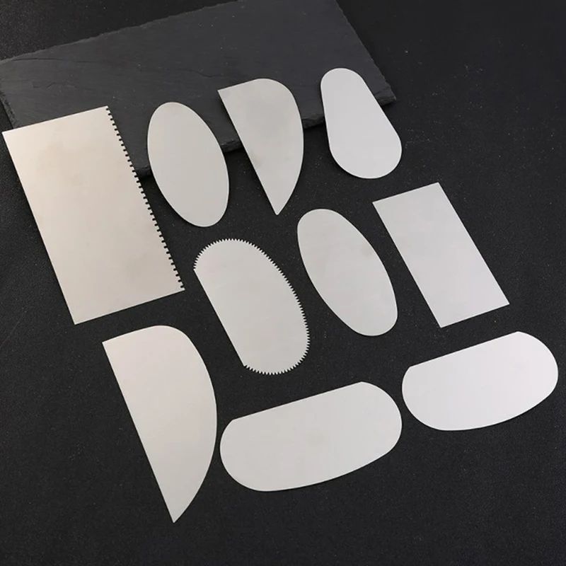 10PCS Pottery Clay Steel Scraper for Polymer Clay Scraper Po