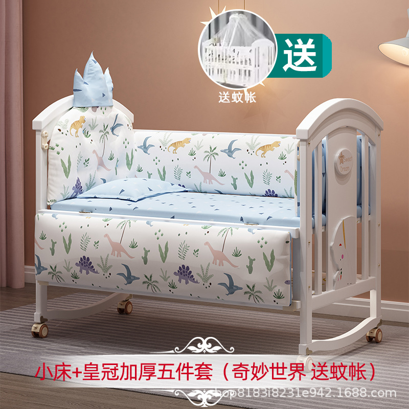 Cuna blanca europea de madera maciza
